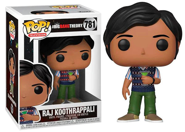 FUNKO POP! Vinyl Television RARE The Big Bang Theory #781 Raj Koothrappali (w/ Martini) [VAULTED]