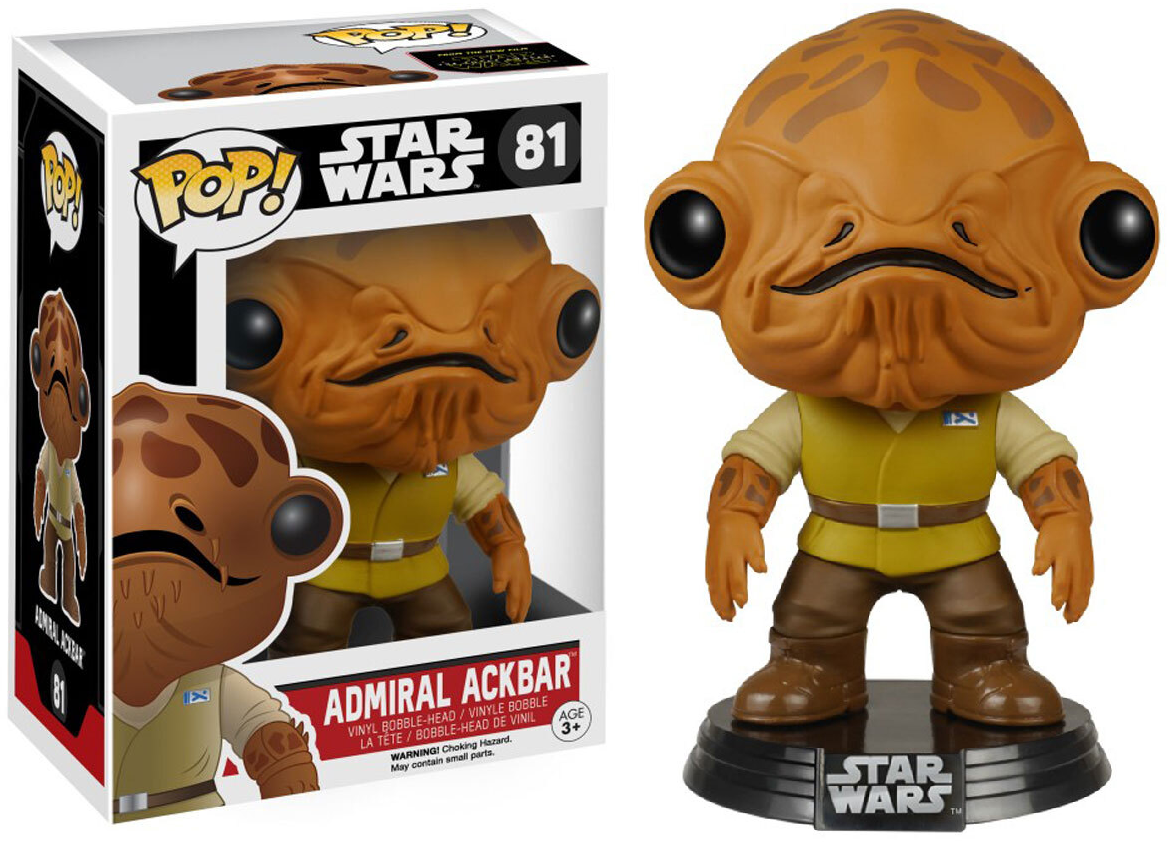 FUNKO POP! Vinyl RARE Star Wars #81 Admiral Ackbar (The Force Awakens) [VAULTED]