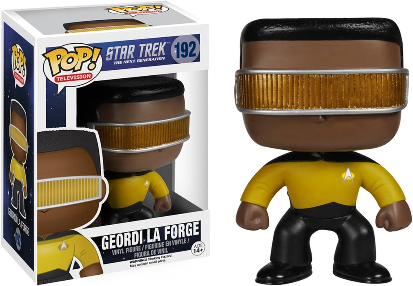 FUNKO POP! Vinyl Television RARE Star Trek The Next Generation #192 Geordi La Forge (Regular) [VAULTED]