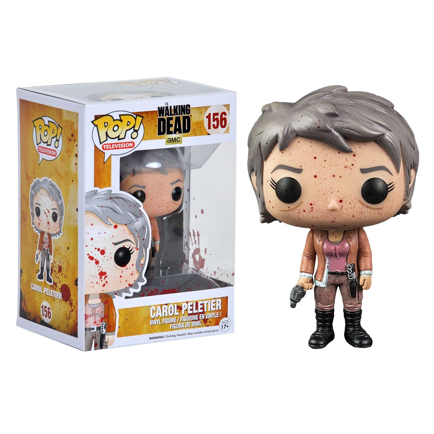 FUNKO POP! Vinyl Television RARE The Walking Dead #156 Carol Peletier (Bloody) [Hot Topic (Stickerless)] [VAULTED]