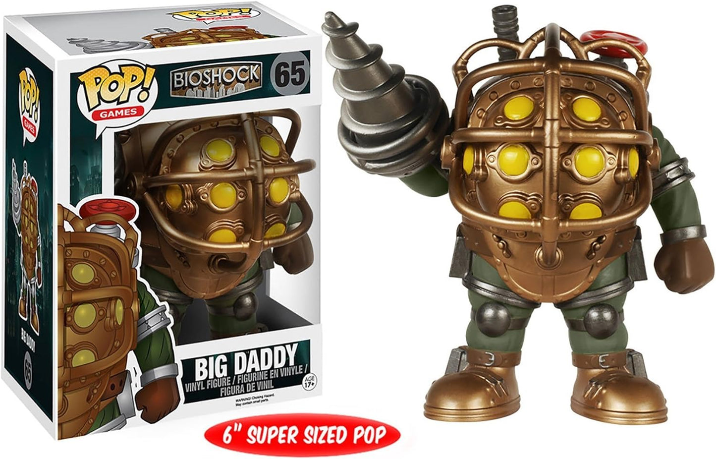 FUNKO POP! Vinyl Games RARE Bioshock #65 Big Daddy (6in Super) [VAULTED]