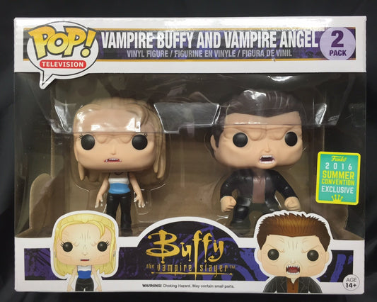 FUNKO POP! Vinyl Television RARE Buffy The Vampire Slayer - Vampire Buffy & Vampire Angel (2-Pack) [Summer Convention] [VAULTED]