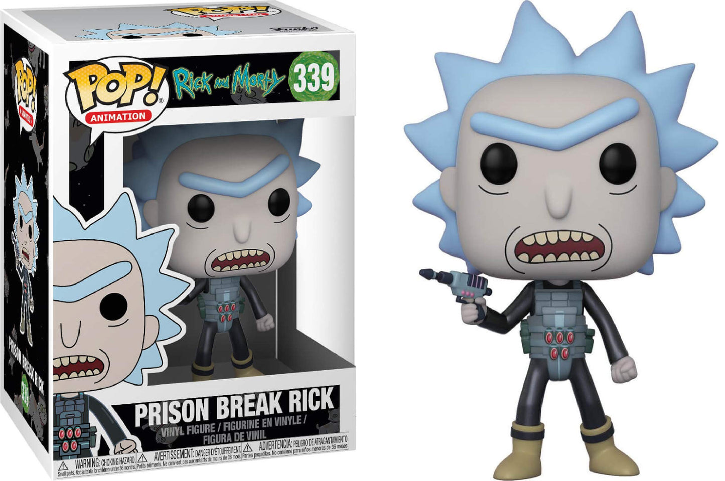 FUNKO POP! Vinyl Animation RARE Rick and Morty #339 Prison Break Rick [VAULTED]