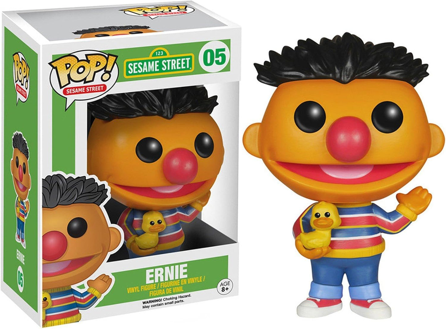 FUNKO POP! Vinyl Sesame Street RARE #05 Ernie (Flocked) [Pop Asia Exclusive] [VAULTED]