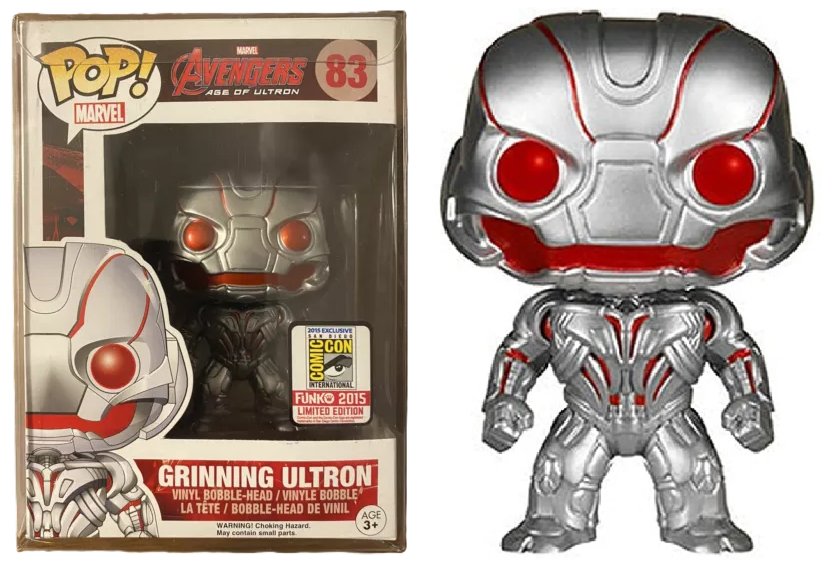 FUNKO POP! Vinyl Bobble-Head Marvel RARE Avengers Age Of Ultron #83 Ultron (Grinning) [Pop Asia Exclusive] [VAULTED]