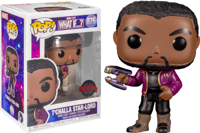 FUNKO POP! Bobble-Head Marvel RARE #876 T'Challa Star-Lord [Funko Special Edition] [VAULTED]