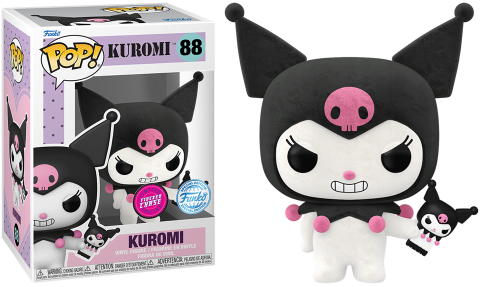 FUNKO POP! Vinyl Sanrio RARE #88 Kuromi (Flocked) [Funko Special Edition (Stickerless) | Chase] [VAULTED]
