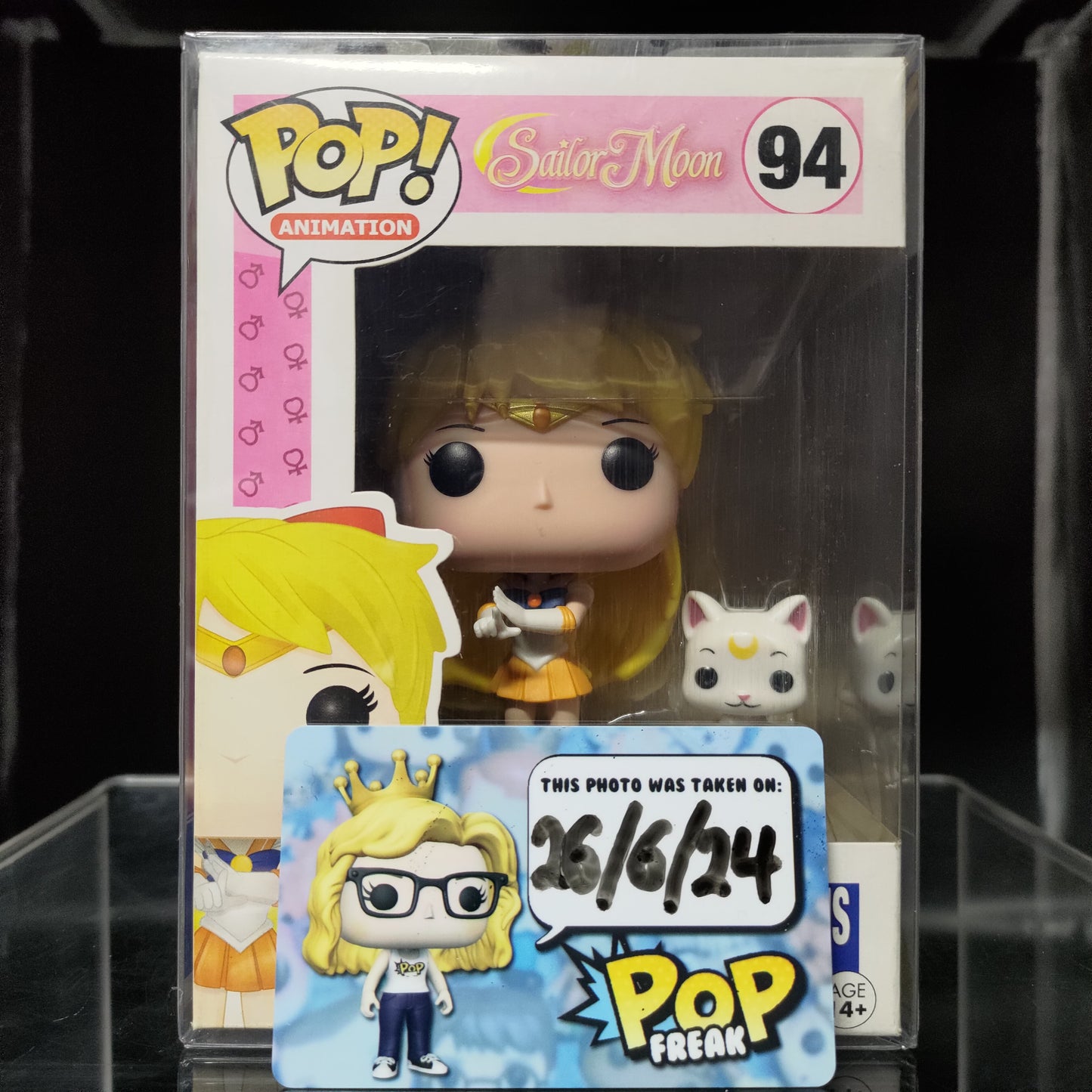 FUNKO POP! Vinyl Animation RARE Sailor Moon #94 Sailor Venus (w/ Artemis) [VAULTED]