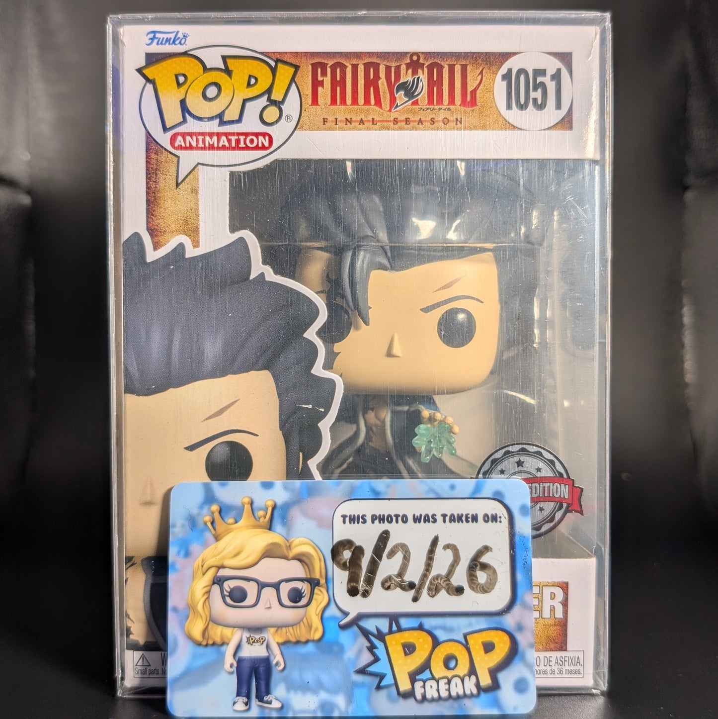 FUNKO POP! Vinyl Animation RARE Fairy Tail #1051 Gray Fullbuster [Funko Special Edition] [VAULTED]