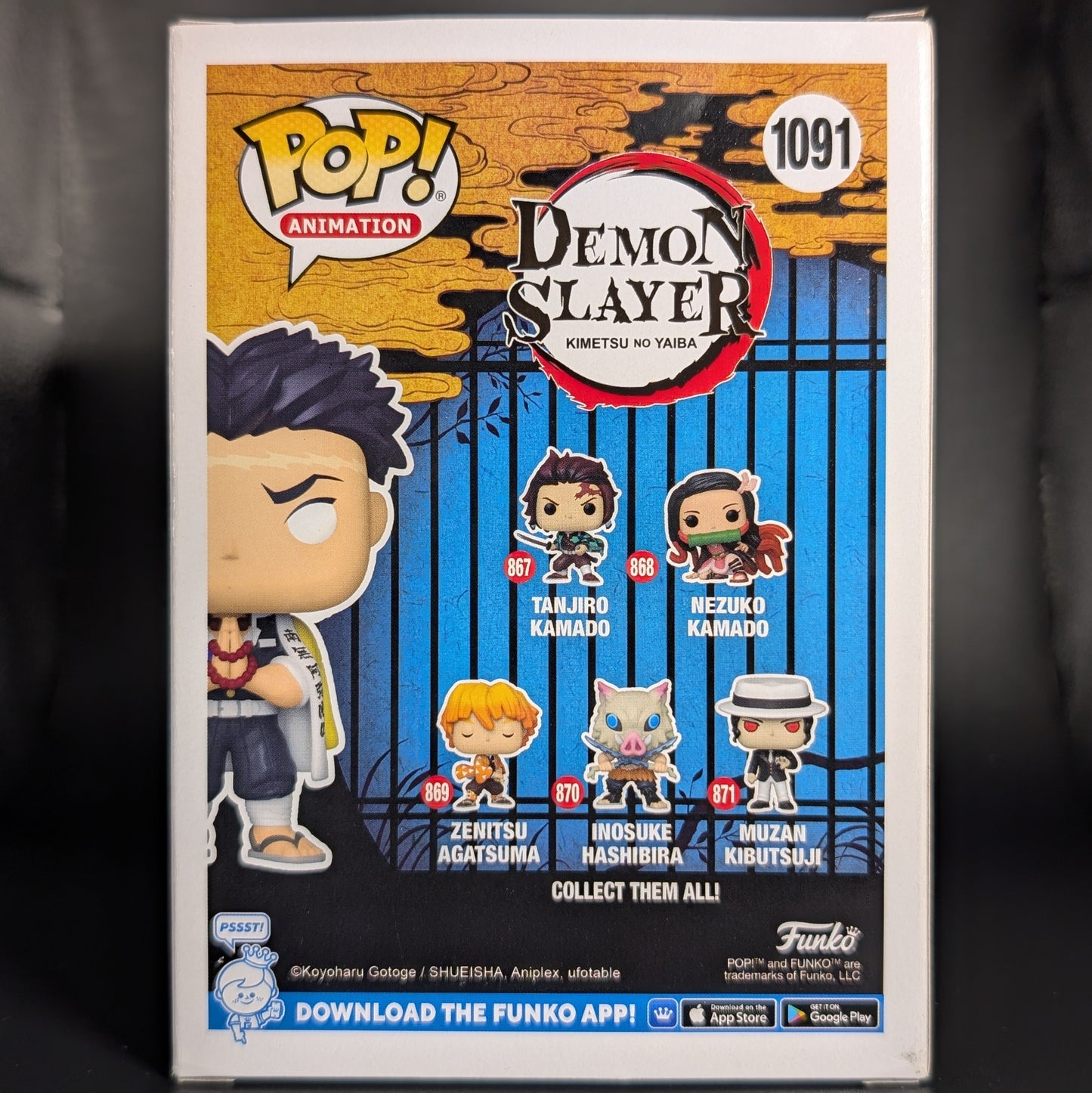 FUNKO POP! Vinyl Animation RARE Demon Slayer #1091 Gyomei Himejima (Tears) [Funko Special Edition (Blue) | Chase] [VAULTED]