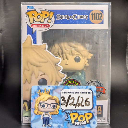 FUNKO POP! Vinyl Animation RARE Black Clover #1102 Luck Voltia (GITD) [Funko Special Edition | Chase] [VAULTED]