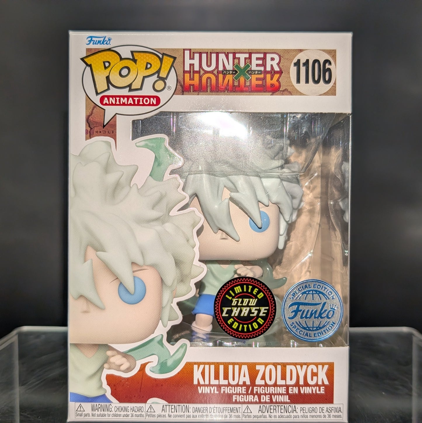 FUNKO POP! Vinyl Animation RARE Hunter x Hunter #1106 Killua Zoldyck (God Speed) (GITD) [Funko Special Edition | Chase] [VAULTED]