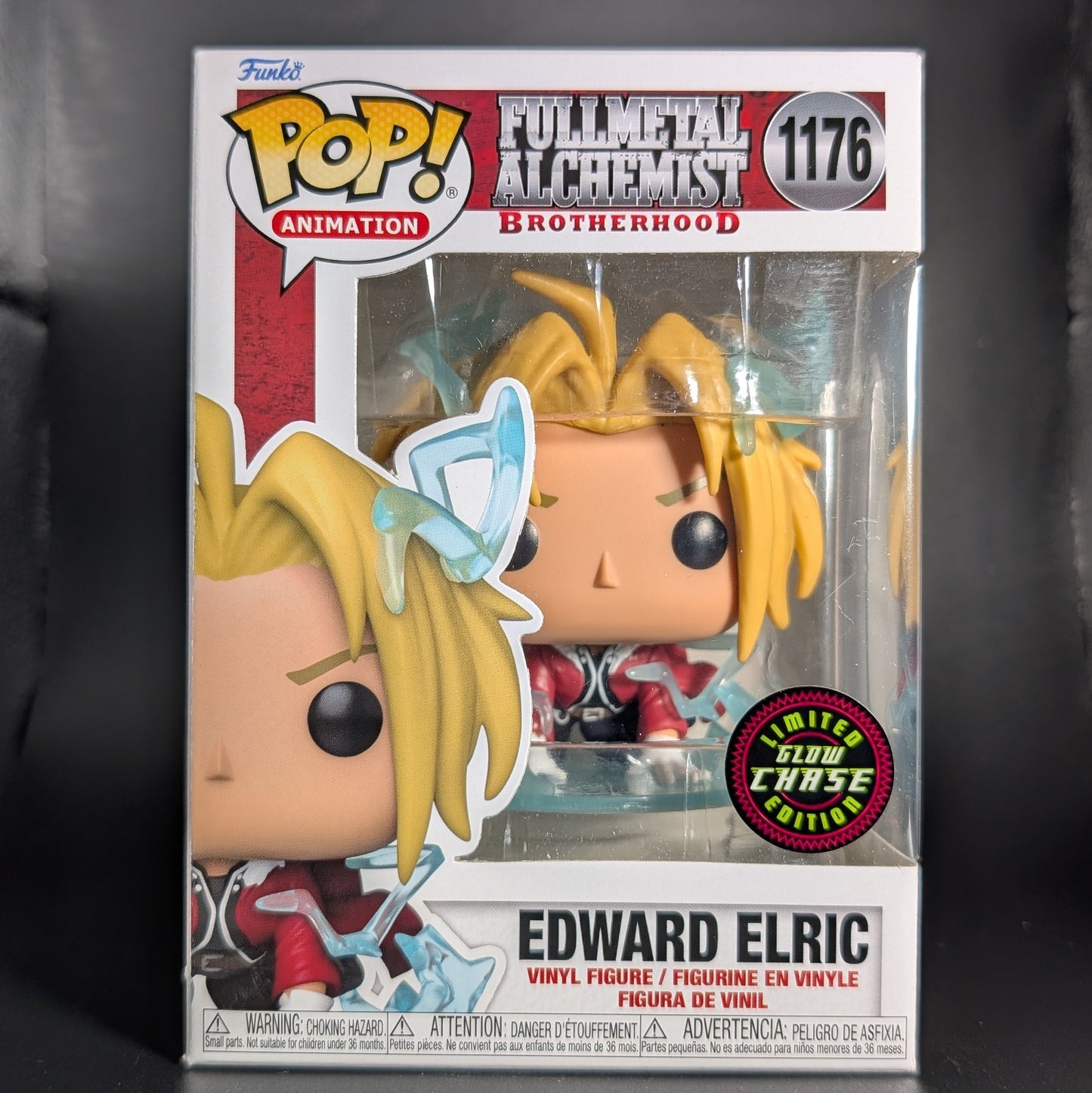 FUNKO POP! Vinyl Animation RARE Fullmetal Alchemist Brotherhood #1176 Edward Elric (w/ Energy) (GITD) [Chase] [VAULTED]