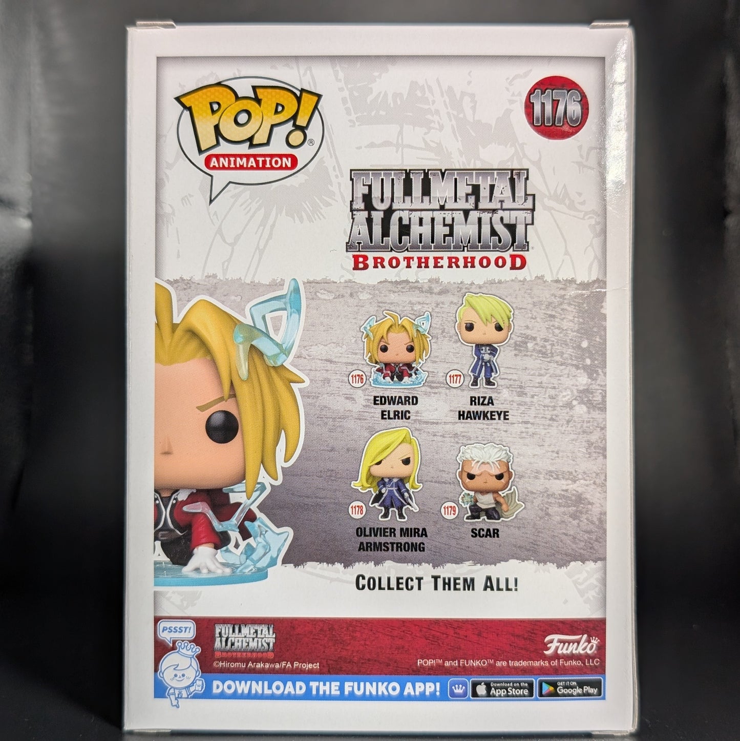 FUNKO POP! Vinyl Animation RARE Fullmetal Alchemist Brotherhood #1176 Edward Elric (w/ Energy) (GITD) [Chase] [VAULTED]