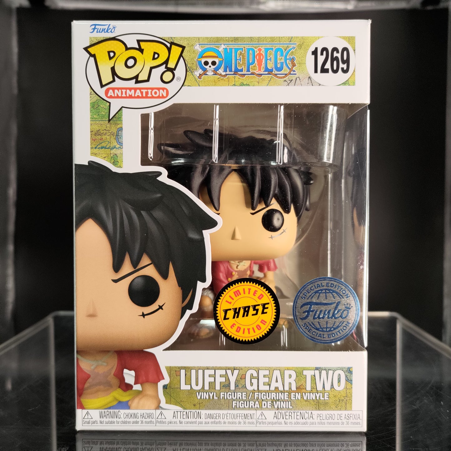 FUNKO POP! Vinyl Animation RARE One Piece #1269 Luffy Gear Two (w/ Haki Arm) [Funko Special Edition | Chase] [VAULTED]