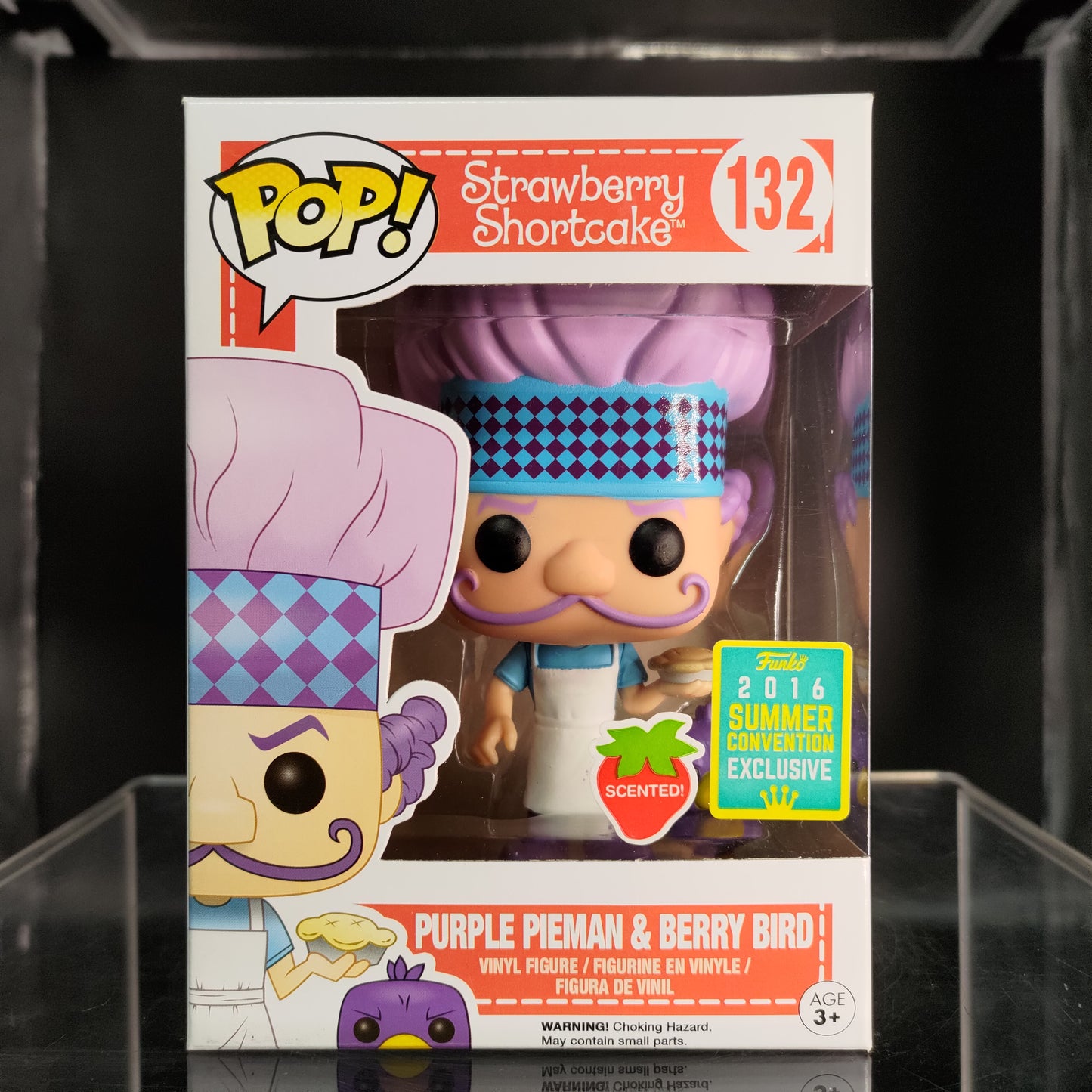 FUNKO POP! Vinyl RARE Strawberry Shortcake #132 Purple Pieman & Berry Bird (Scented) [Summer Convention] [VAULTED]