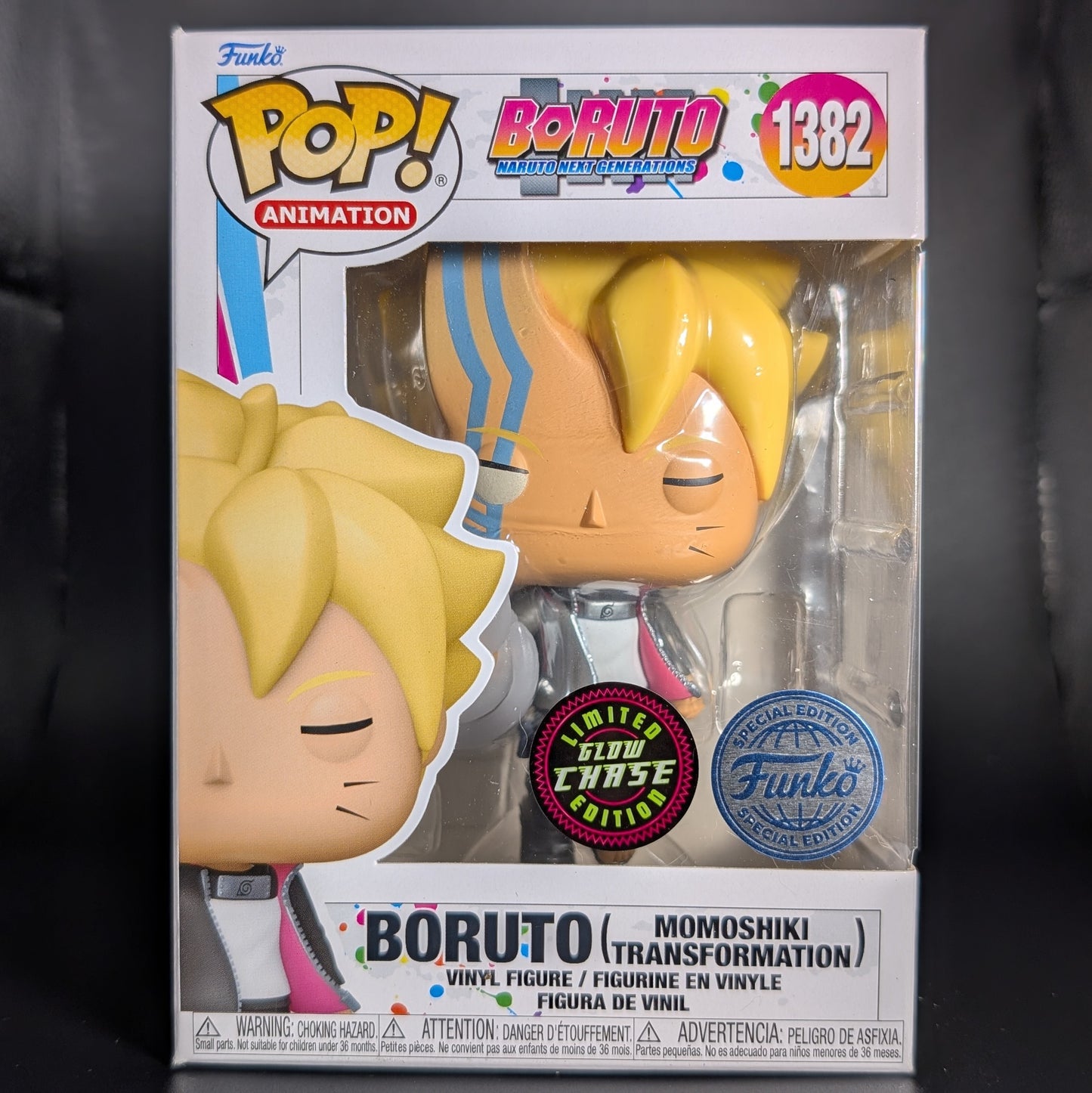 FUNKO POP! Vinyl Animation RARE Boruto: Naruto Next Generations #1382 Boruto (Momoshiki Transformation) (GITD) [Funko Special Edition | Chase] [VAULTED]