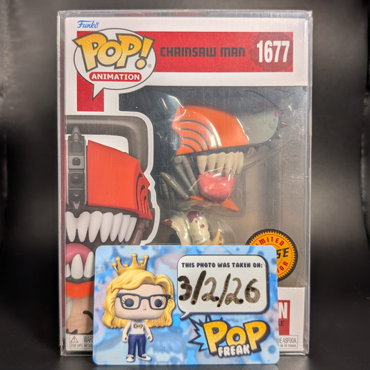 FUNKO POP! Vinyl Animation RARE Chainsaw Man #1677 Chainsaw Man (Bloody) [Chase] [VAULTED]