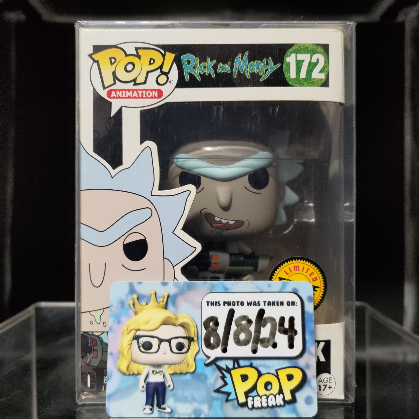 FUNKO POP! Vinyl Animation RARE Rick and Morty #172 Weaponized Rick (Open Mouth) [Chase] [VAULTED]