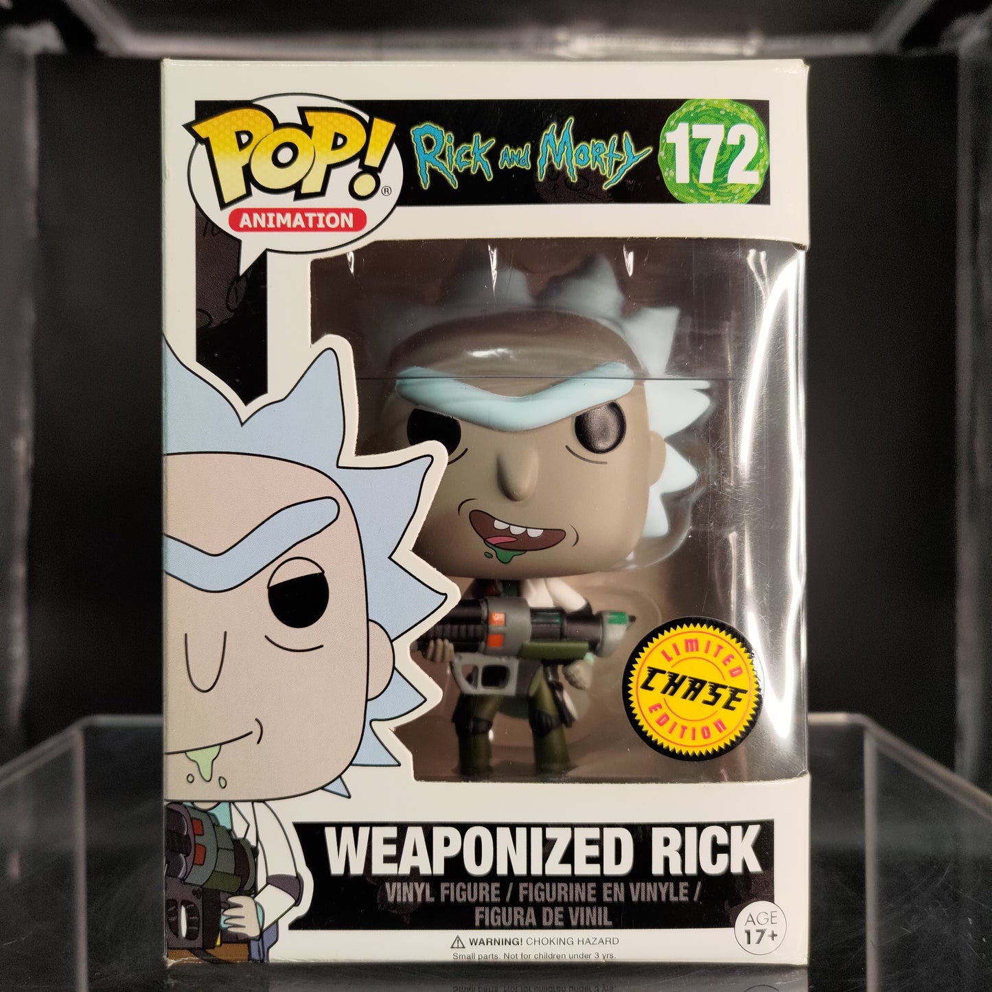 FUNKO POP! Vinyl Animation RARE Rick and Morty #172 Weaponized Rick (Open Mouth) [Chase] [VAULTED]