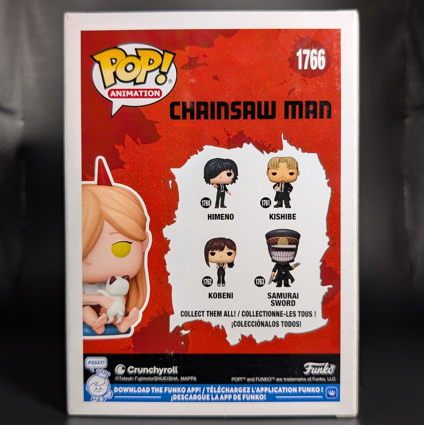 FUNKO POP! Vinyl Animation RARE Chainsaw Man #1766 Power with Meowy (Flocked) [Funko Special Edition | Chase] [VAULTED]