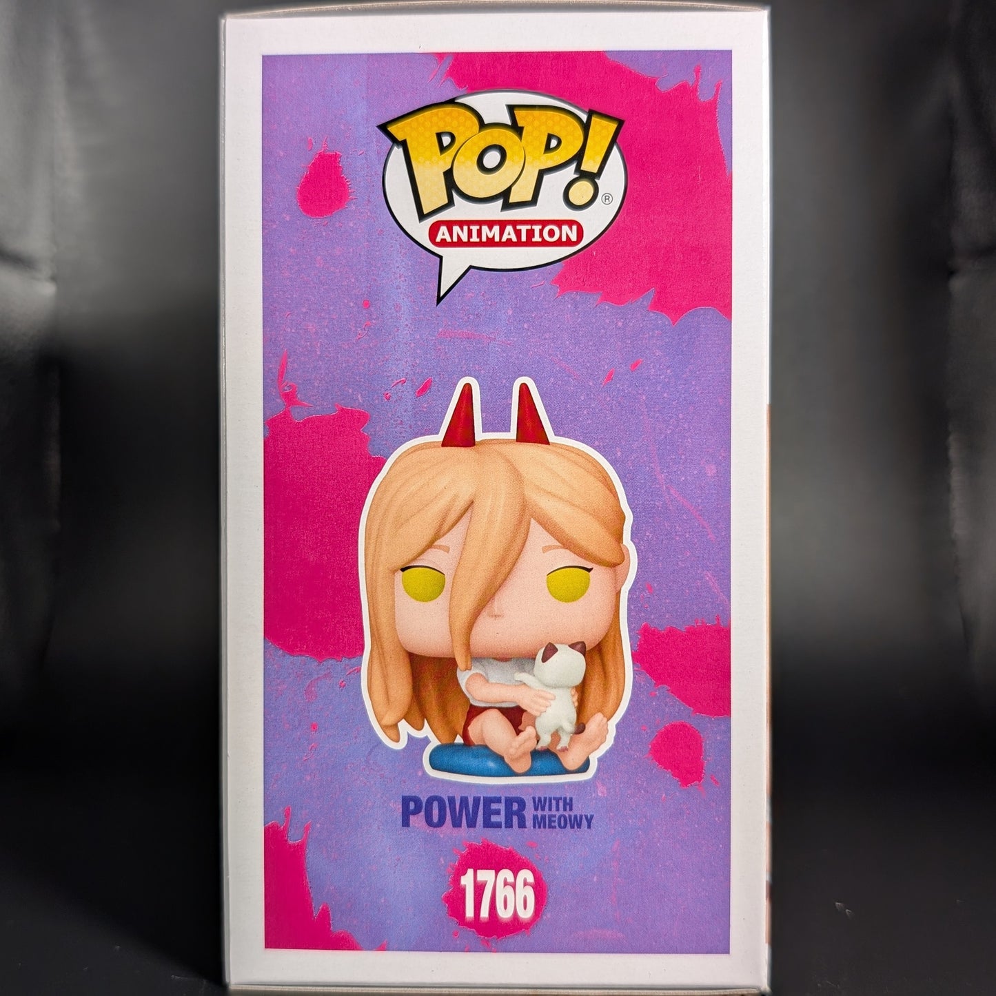 FUNKO POP! Vinyl Animation RARE Chainsaw Man #1766 Power with Meowy (Flocked) [Funko Special Edition | Chase] [VAULTED]