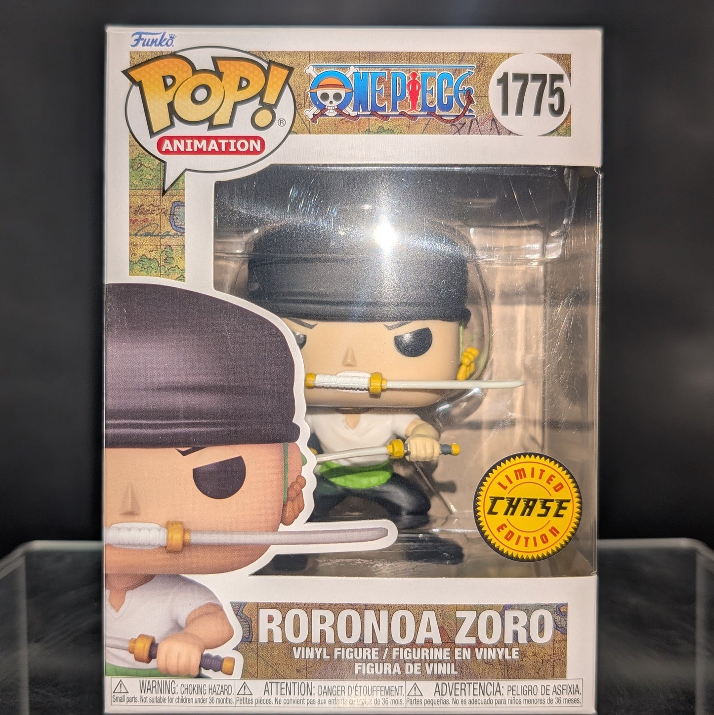 FUNKO POP! Vinyl Animation RARE One Piece #1775 Roronoa Zoro (Two Sword Style - Bandana) [Chase] [VAULTED]