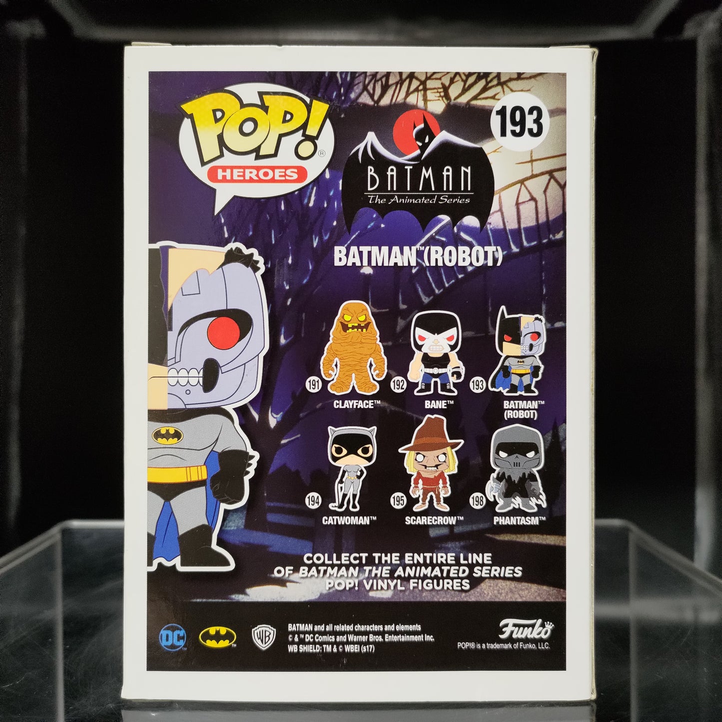 FUNKO POP! Vinyl Heroes RARE Batman The Animated Series #193 Batman (Robot - Full Face) [Chase] [VAULTED]