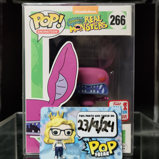 FUNKO POP! Vinyl Animation RARE Aaahhh Real Monsters #266 Ickis (Scary) [Fall Convention] [VAULTED]