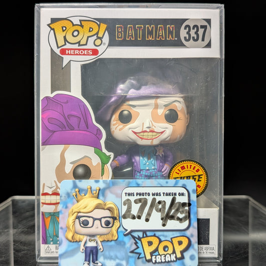 FUNKO POP! Vinyl Heroes RARE Batman #337 The Joker Batman 1989 (w/ Beret - Runny Makeup) [Chase] [VAULTED]