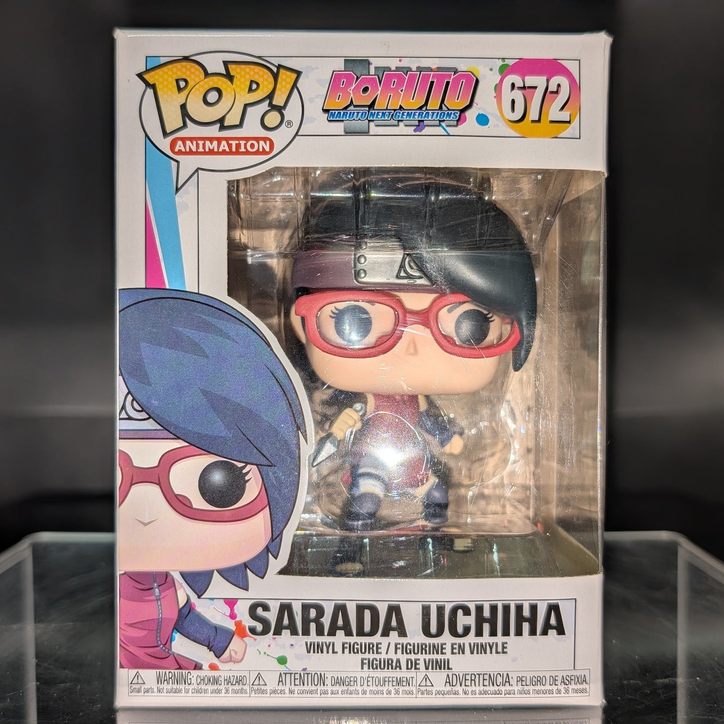 FUNKO POP! Vinyl Animation RARE Boruto Naruto Next Generation #672 Sarada Uchiha [VAULTED]
