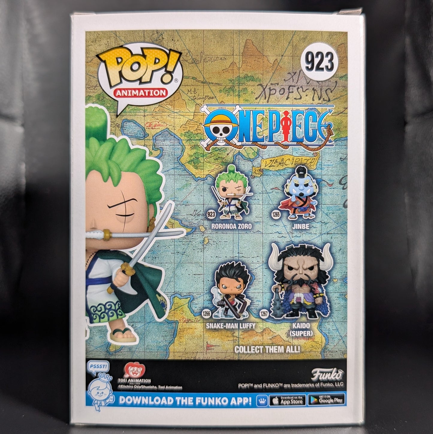 FUNKO POP! Vinyl Animation RARE One Piece #923 Roronoa Zoro (Swords) [VAULTED]