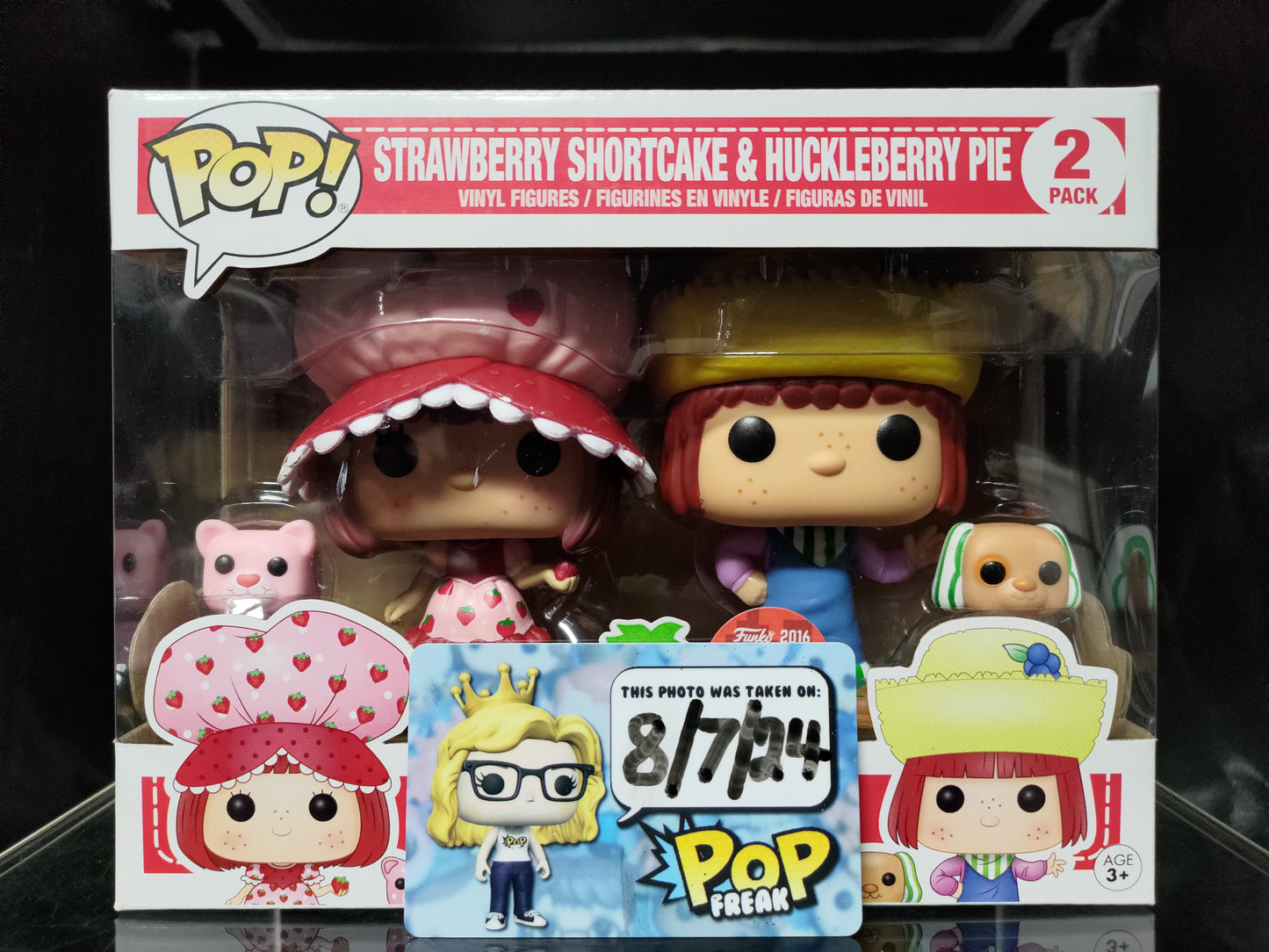 FUNKO POP! Vinyl RARE Strawberry Shortcake - Strawberry Shortcake & Huckleberry Pie (w/ Custard & Pupcake) (Scented) [NYCC] [VAULTED]