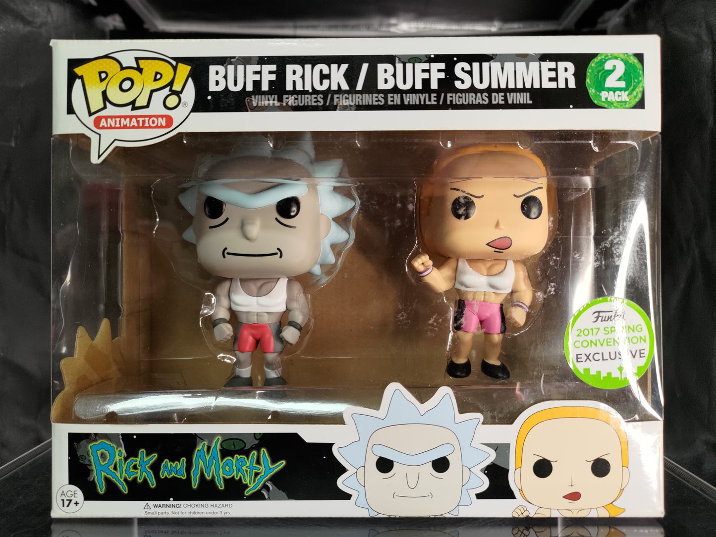 FUNKO POP! Vinyl Animation RARE Rick and Morty - Buff Rick / Buff Summer (2-Pack) [Spring Convention] [VAULTED]