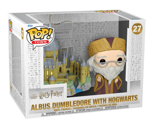 FUNKO POP! Vinyl Town RARE Wizarding World/Harry Potter #27 Albus Dumbledore With Hogwarts [VAULTED]