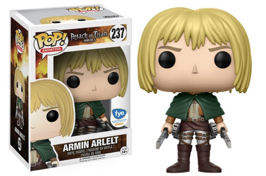 FUNKO POP! Vinyl Animation RARE Attack on Titan #237 Armin Arlert [FYE (Stickerless)] [VAULTED]