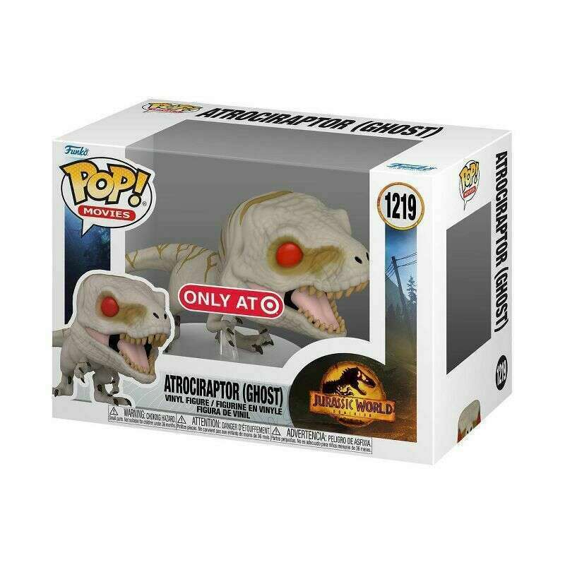 FUNKO POP! Vinyl Movies RARE Jurrasic World Dominion #1219 Atrociraptor (Ghost - Claws Forward) [Funko Special Edition] [VAULTED]