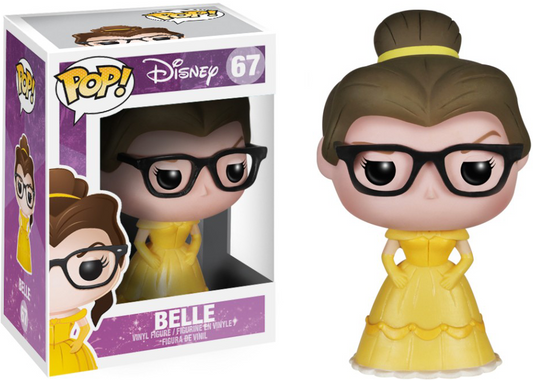 FUNKO POP! Vinyl Disney RARE Beauty And The Beast #67 Belle (Glasses) [Hot Topic (Stickerless)] [VAULTED]