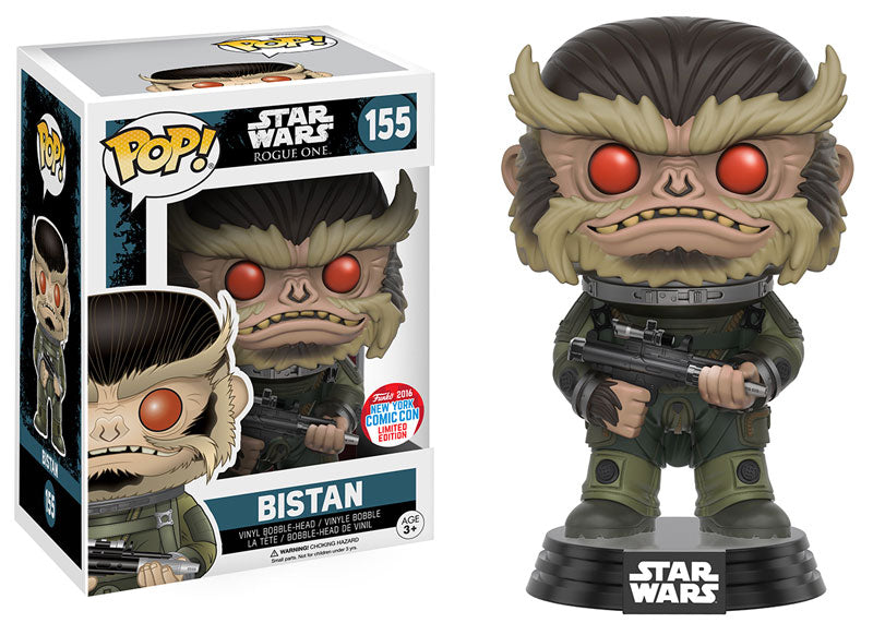 FUNKO POP! Vinyl Star Wars RARE Star Wars Rogue One #155 Bistan [NYCC] [VAULTED]