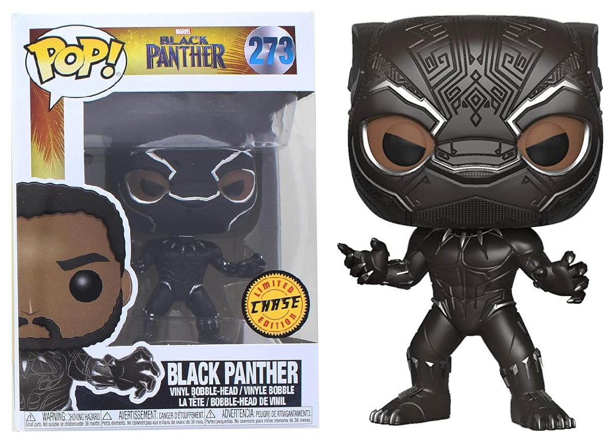 FUNKO POP! Vinyl Marvel RARE Black Panther #273 Black Panther (Masked) [Chase] [VAULTED]