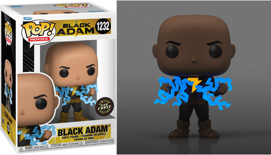 FUNKO POP! Vinyl Movies RARE Black Adam #1232 Black Adam (w/ Lightning - GITD) [Chase] [VAULTED]