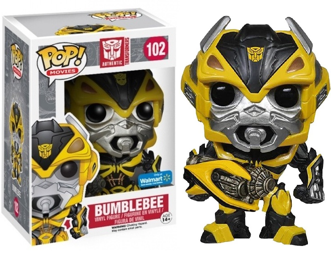 FUNKO POP! Vinyl Movies RARE Authentic Transformers #102 Bumblebee (w/Cannon) [Walmart (Stickerless)] [VAULTED]