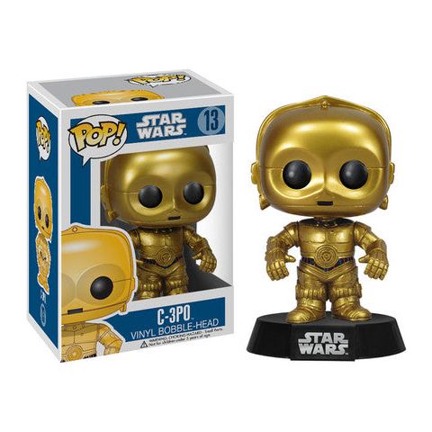 FUNKO POP! Vinyl Star Wars RARE #13 C-3PO (Blue Box 2nd Release - Small Font) [VAULTED]