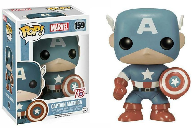 FUNKO POP! Vinyl Marvel RARE #159 Captain America (Sepia) [Amazon (Stickerless)] [VAULTED]