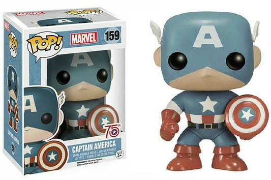 FUNKO POP! Vinyl Marvel RARE #159 Captain America (Sepia) [Amazon (Stickerless)] [VAULTED]