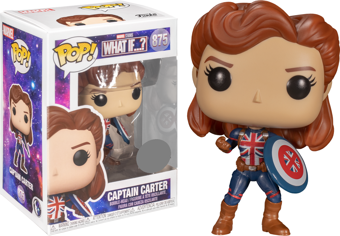 FUNKO POP! Vinyl Marvel RARE Marvel's What If...? #875 Captain Carter (Marvel's What If..?) [Funko Special Edition] [VAULTED]