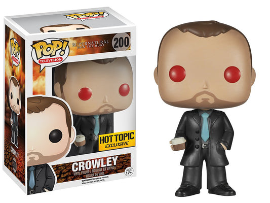 FUNKO POP! Vinyl Television RARE Supernatural Join The Hunt #200 Crowley (Red Eyes) [Hot Topic (Stickerless)] [VAULTED]