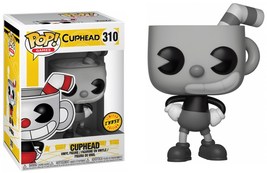 FUNKO POP! Vinyl Games RARE Cuphead #310 Cuphead (Black & White) [Chase] [VAULTED]