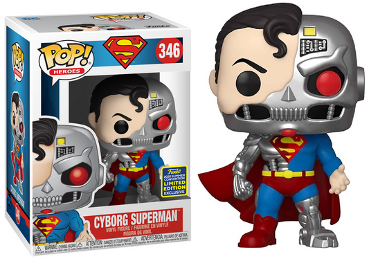 FUNKO POP! Vinyl Heroes RARE Superman #346 Cyborg Superman [Summer Convention] [VAULTED]