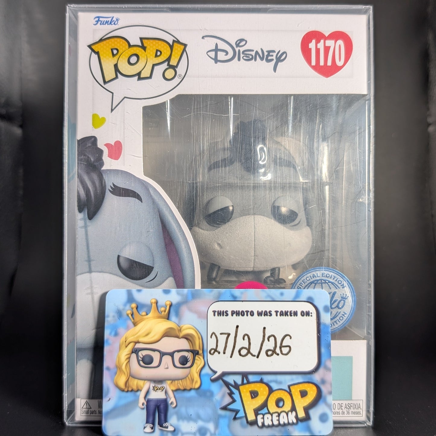 FUNKO POP! Vinyl Disney RARE #1170 Eeyore (Flocked) [Funko Special Edition] [VAULTED]